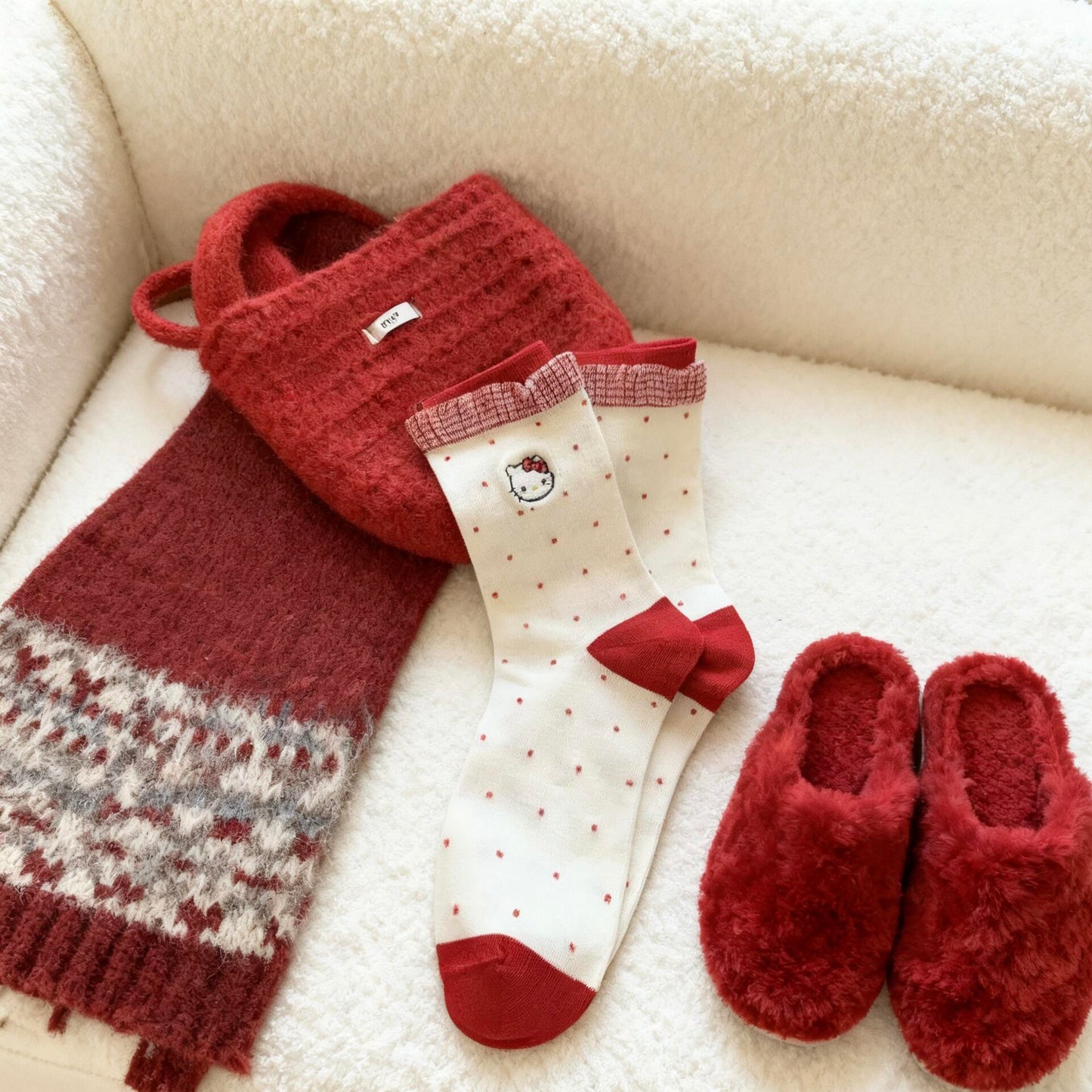 Hellokitty Women Autumn Winter Cotton Mid Calf Socks