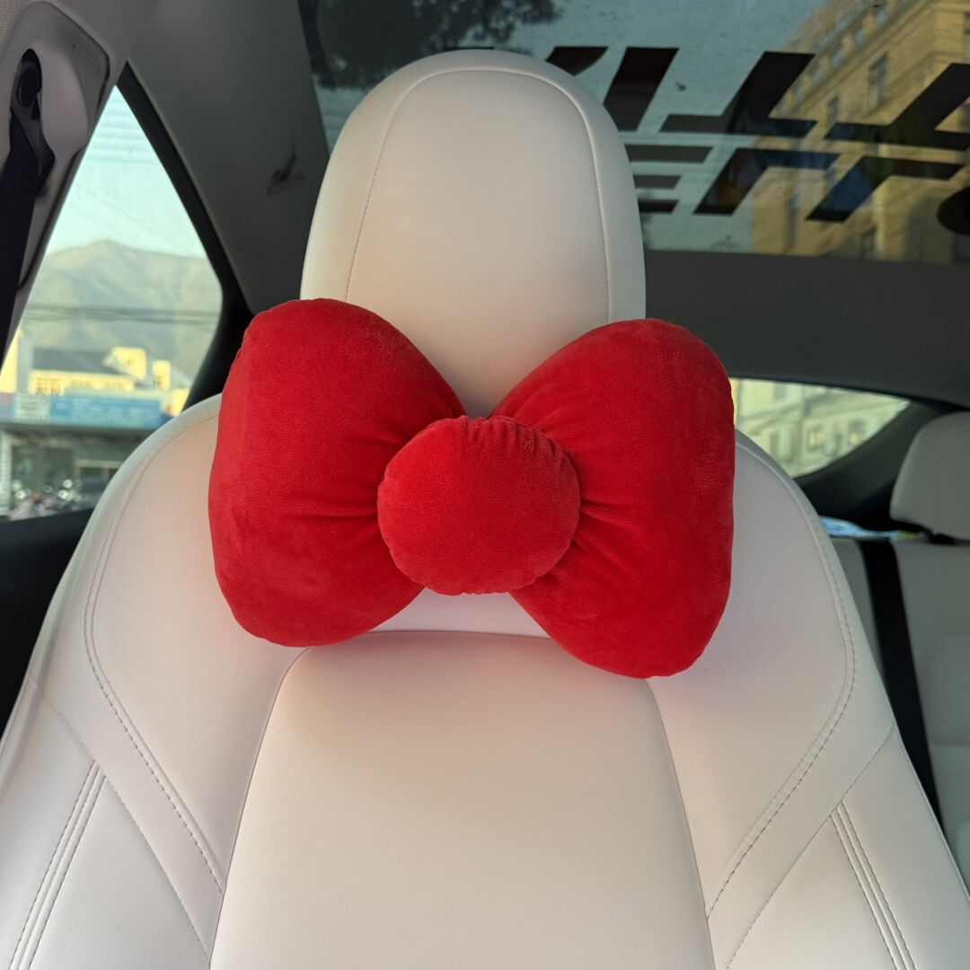 Red bow Car Seat Belt Pads/ Bow Car Headrest Pillow
