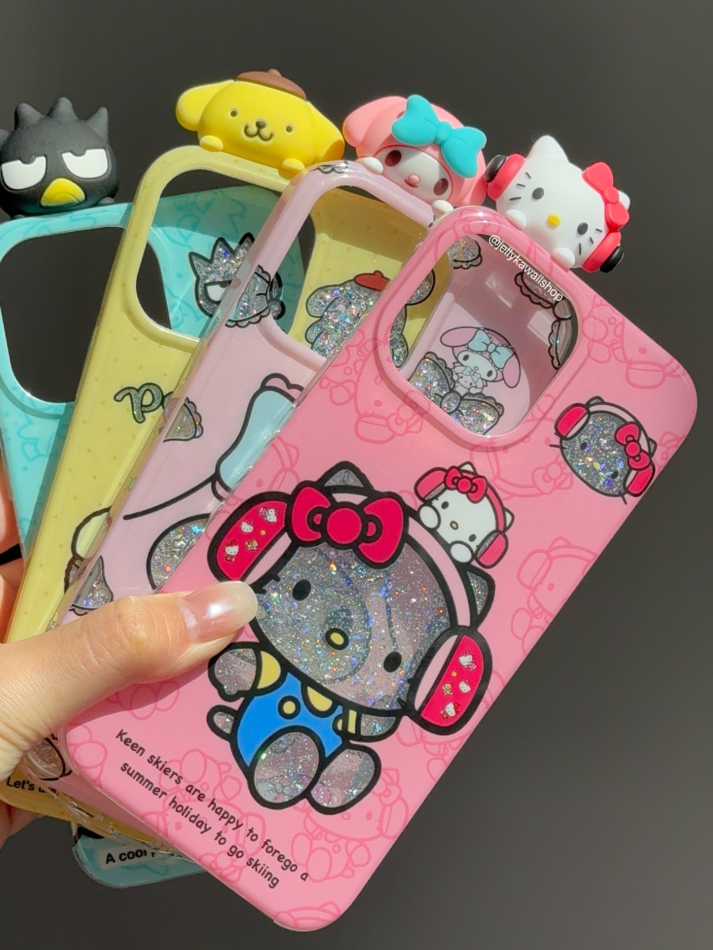 Sanrio Hippers Glitter Cute Kawaii Phone Case