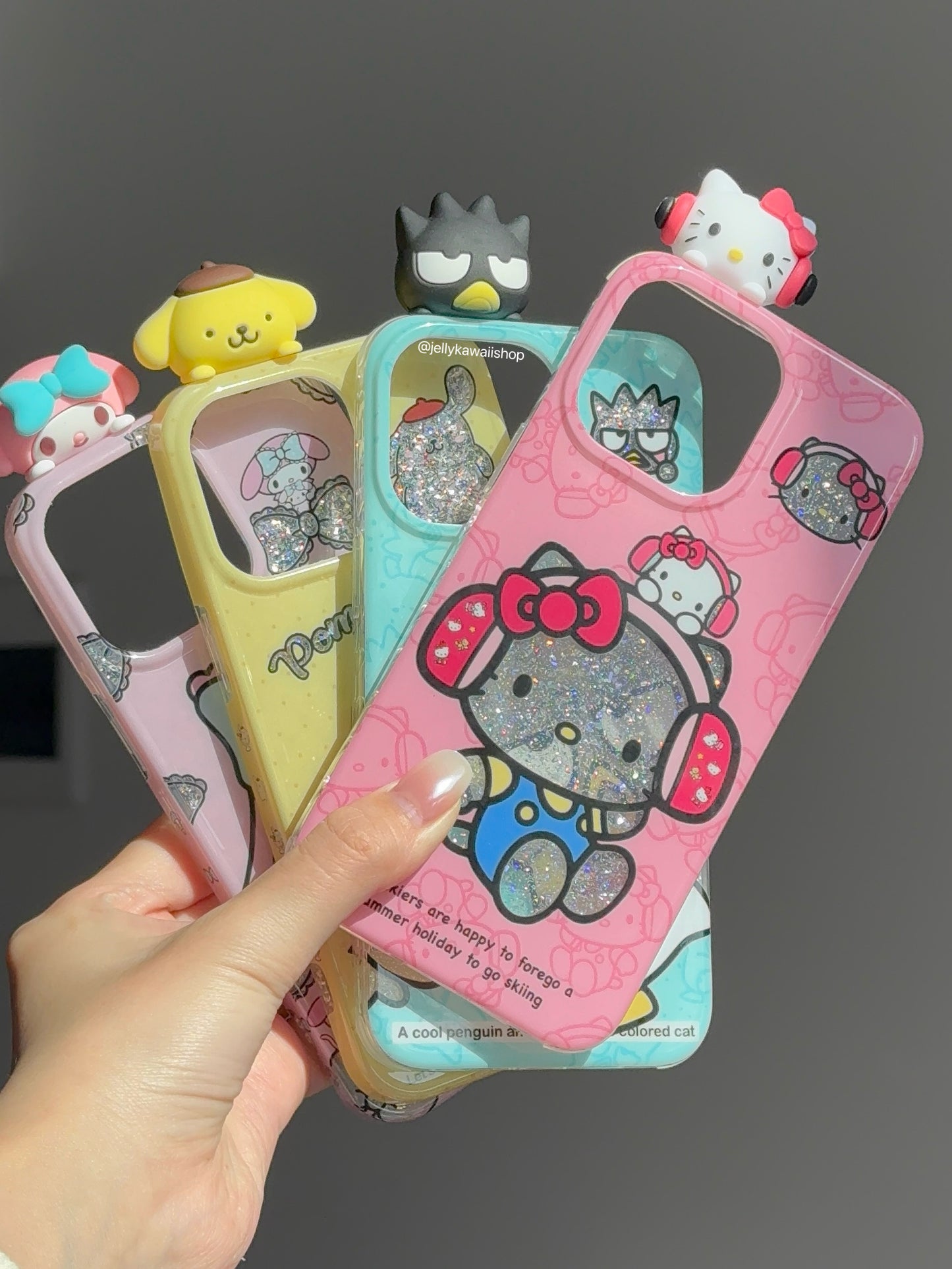 Sanrio Hippers Glitter Cute Kawaii Phone Case