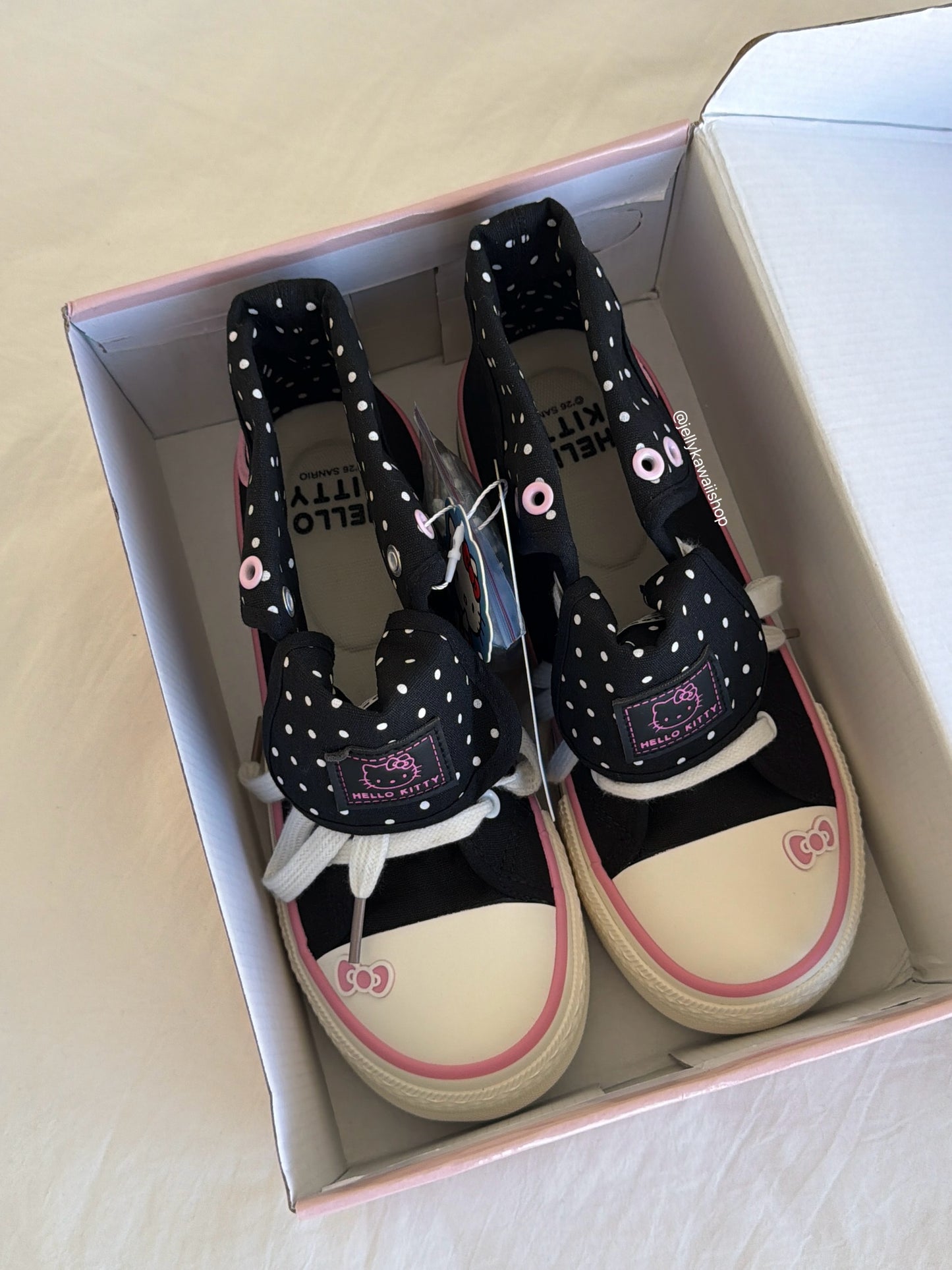 Hellokitty Foldable Hightop Canvas Tops Lace-Up Women's Shoes