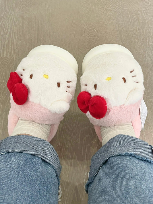 Sanrio Women's Cute Slippers House Slippers Cozy Soft Fleece Plush Home Slippers Indoor Outdoor