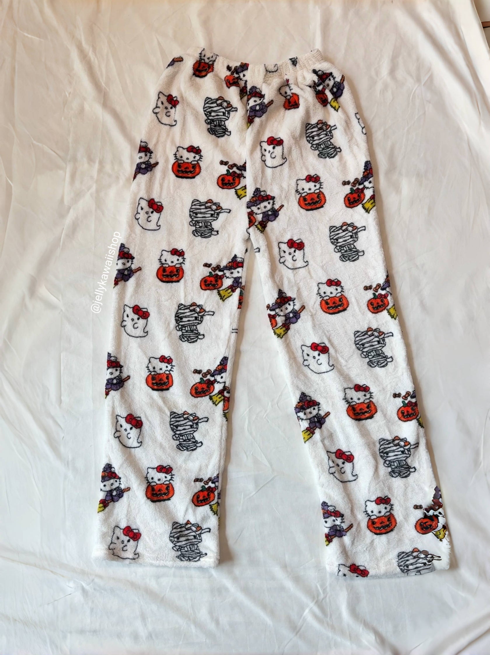 KT Halloween Pants Pumpkins Ghost Pajama Cute Soft Long Bottoms Women