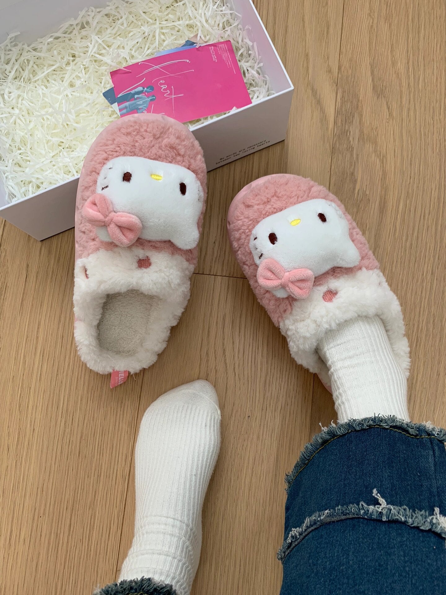 Sanrio Fuzzy Slippers Women Kawaii Slippers for Women House Slippers Cute Slippers