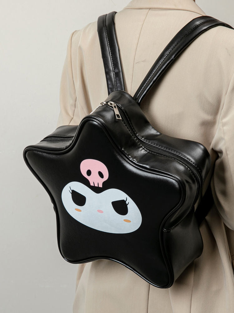 Sanrio Cute PU Pentagram Shape Backpack Shoulder Bag Backpack