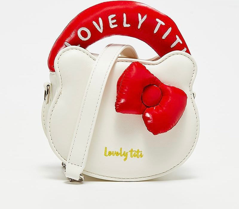 Hellokitty Shape Small Top Handle Bags Mini Purses Handbags Mini Crossbody Purse