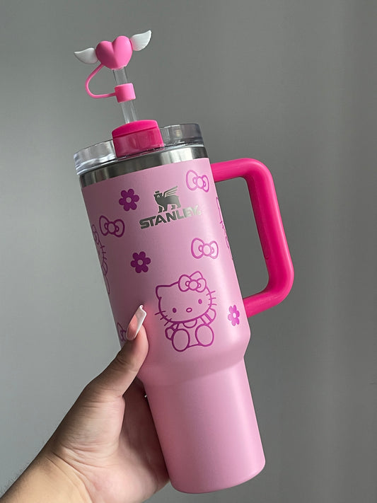 SipSweetie｜Hellokitty In-Car Insulated Cup 1200 ml Tumbler with Handle Stainless Steel Insulated Cup with Lid #0027