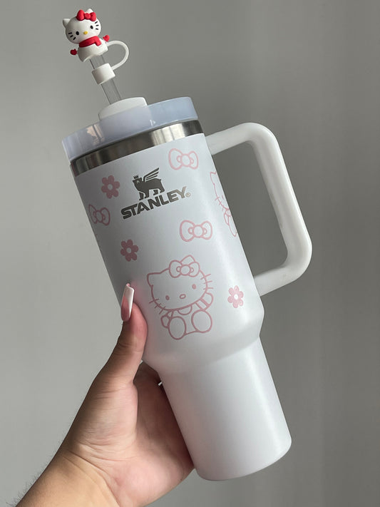 SipSweetie｜Hellokitty In-Car Insulated Cup 1200 ml Tumbler with Handle Stainless Steel Insulated Cup with Lid #0026