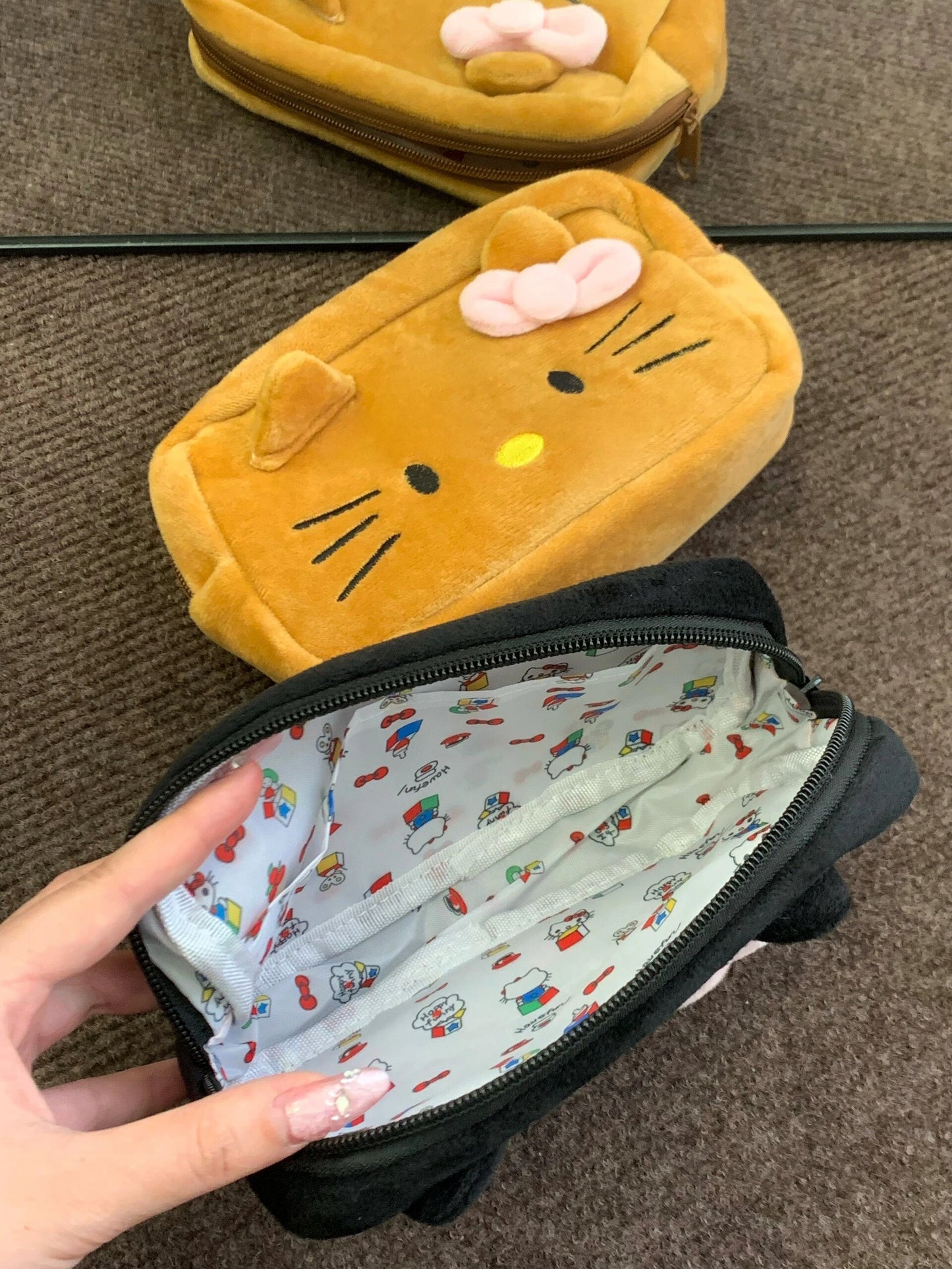 KT Pencil Case Makeup Organizer Storage Makeup Bag Girls Case Bags
