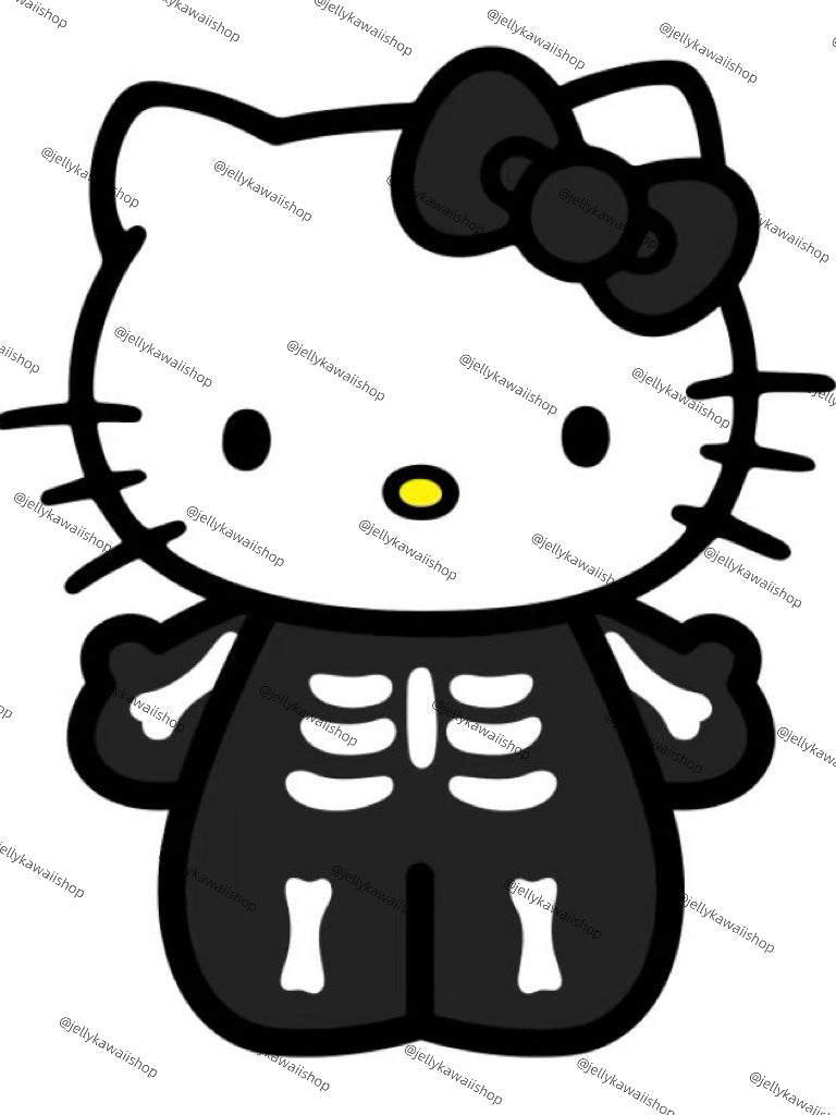 Hellokitty Shape Halloween Skeleton Blanket Flannel Throw Blanket Cute Blanket Lightweight Super Soft Cozy for Bed Kids Adult Gift