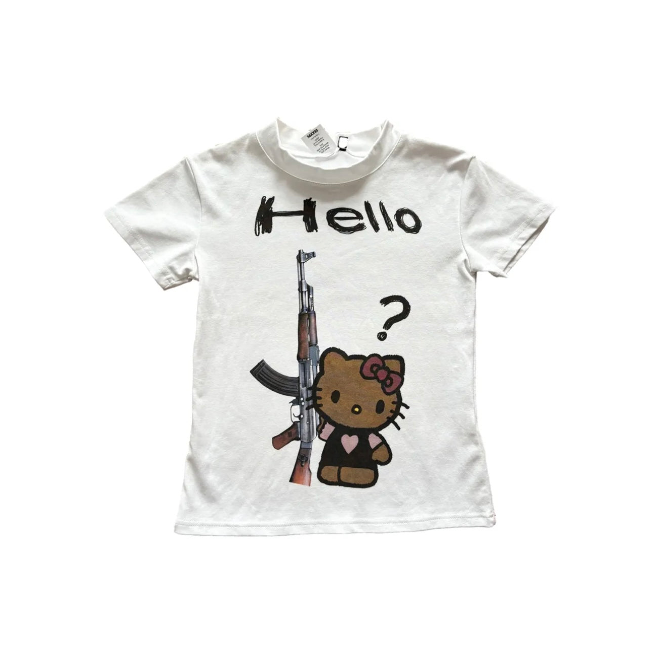 Hellokitty Funny Sleeves Short Sleeve Tee Casual Summer T Shirt Top