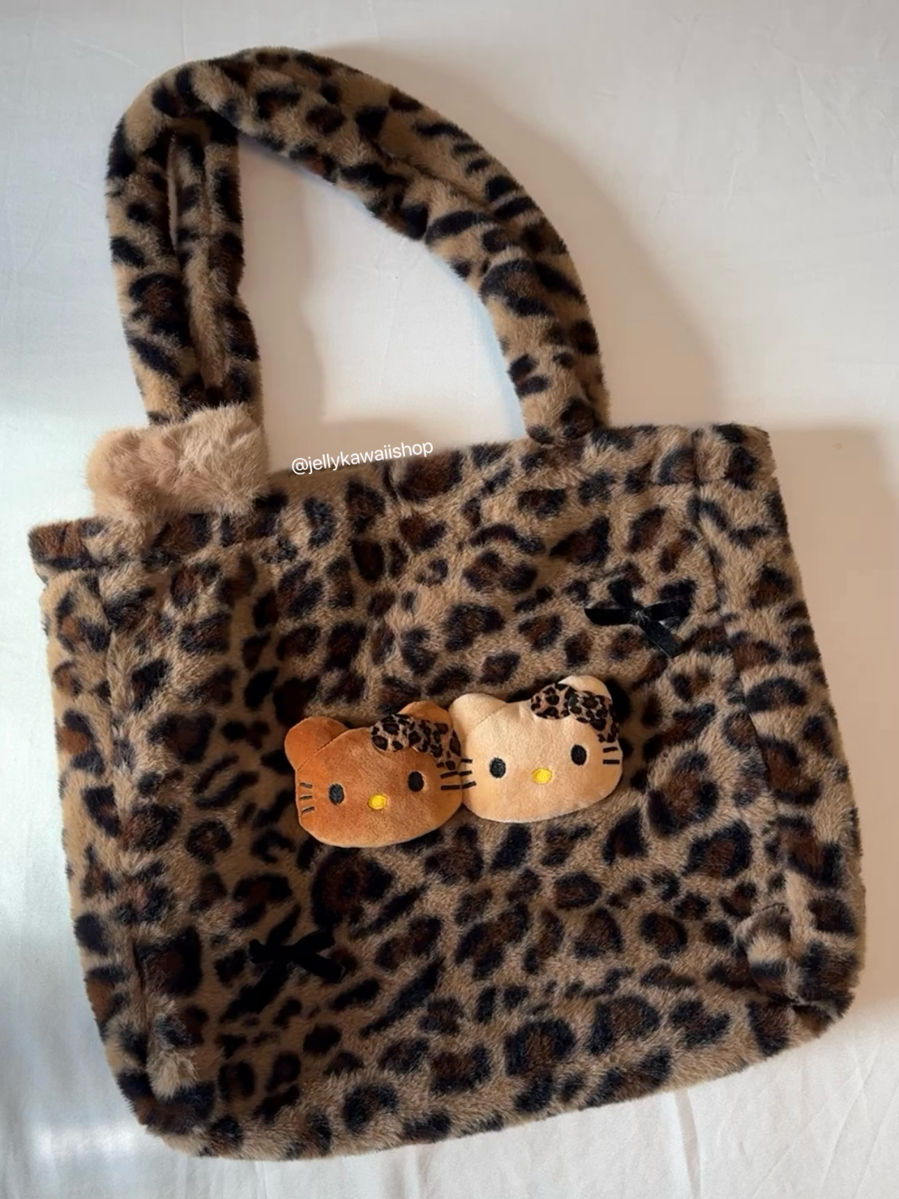 Leopard hellokitty Tote Bag/ Earmuffs/ Crossbody Bag/ Scarf