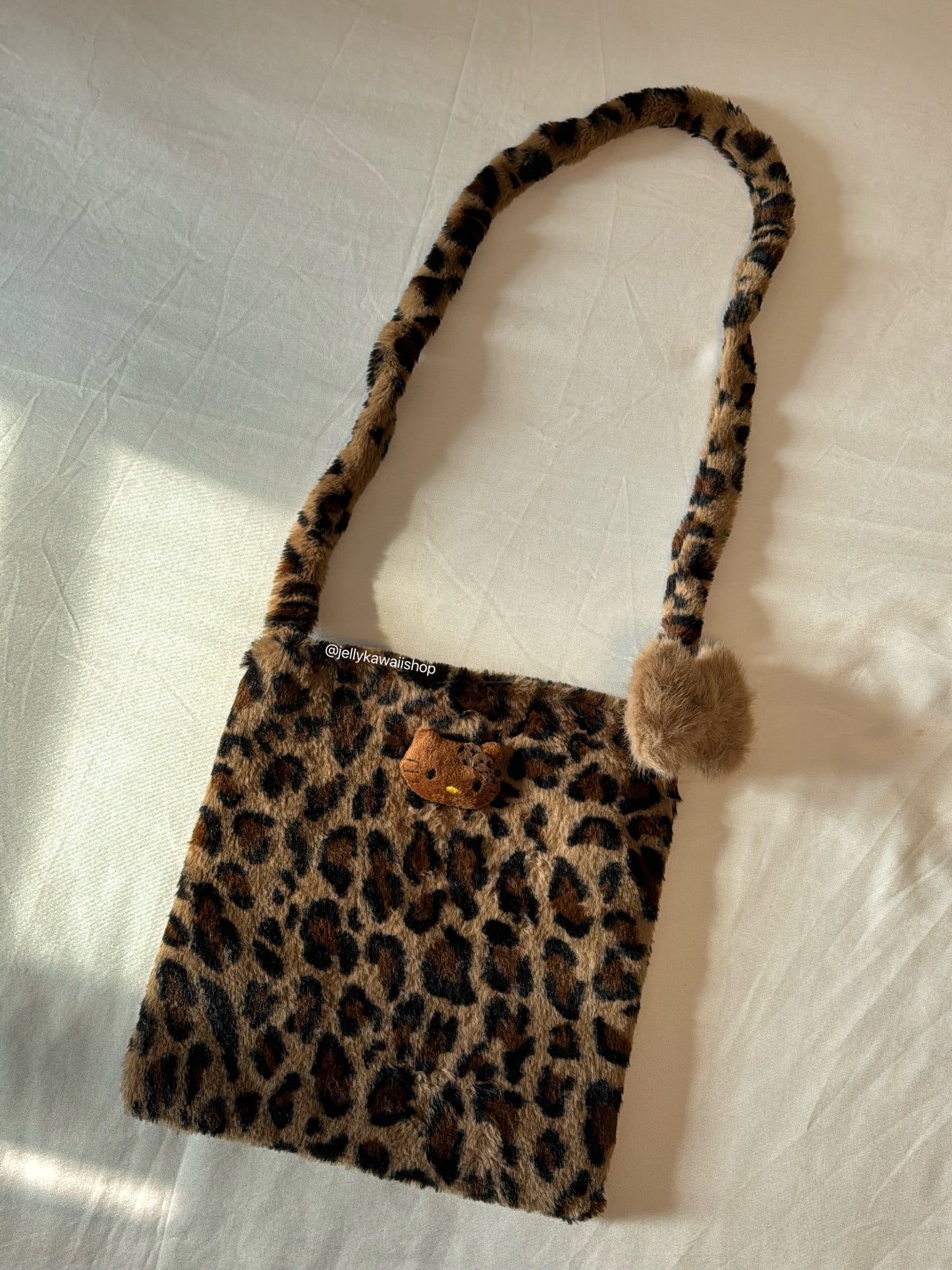 Leopard hellokitty Tote Bag/ Earmuffs/ Crossbody Bag/ Scarf