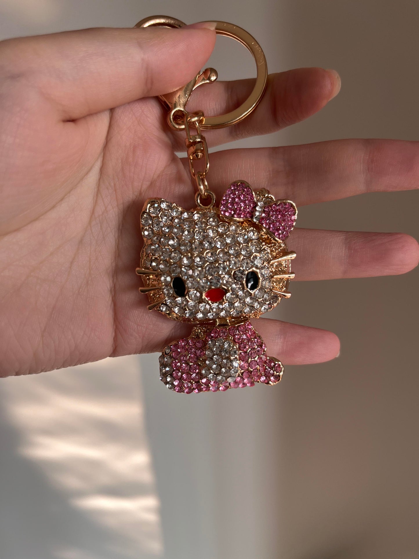 Hellokitty Rhinestone Keychain Cute Sparkling Bag Charms