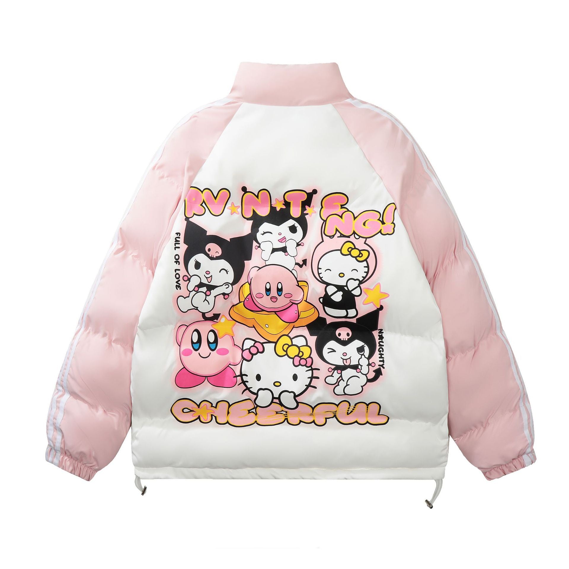 Hellokitty Camouflage Winter Long Sleeve Zip Puffer Jacket Pockets Bag –  jellykawaii