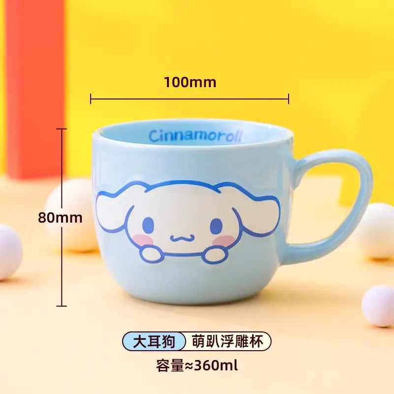Sanrio Cute Ceramic Coffee Mug Christmas Birthday Novelty Gifts for Women Kid
