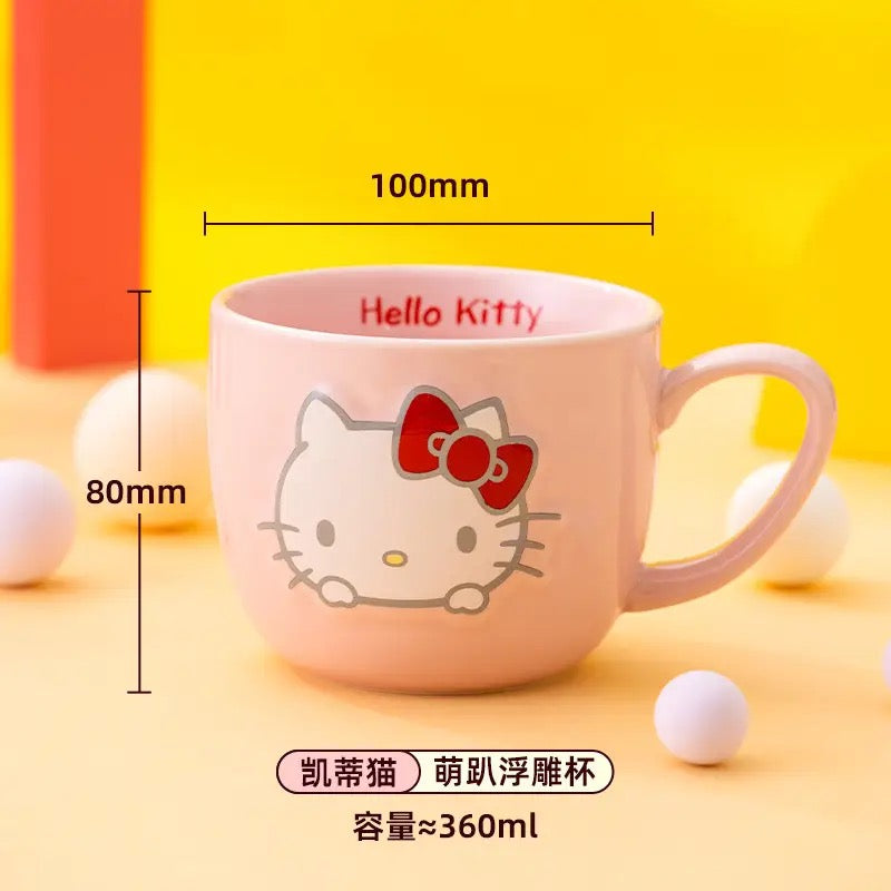 Sanrio Cute Ceramic Coffee Mug Christmas Birthday Novelty Gifts for Women Kid