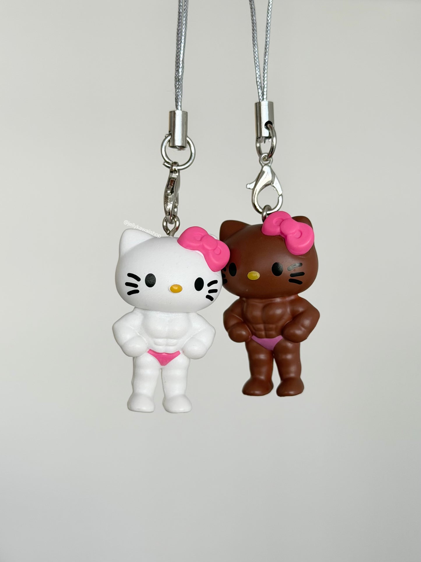 Hello Kitty Muscle Shaped Keychain