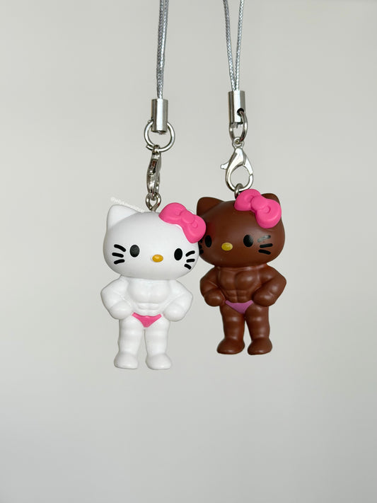 Hello Kitty Muscle Shaped Keychain