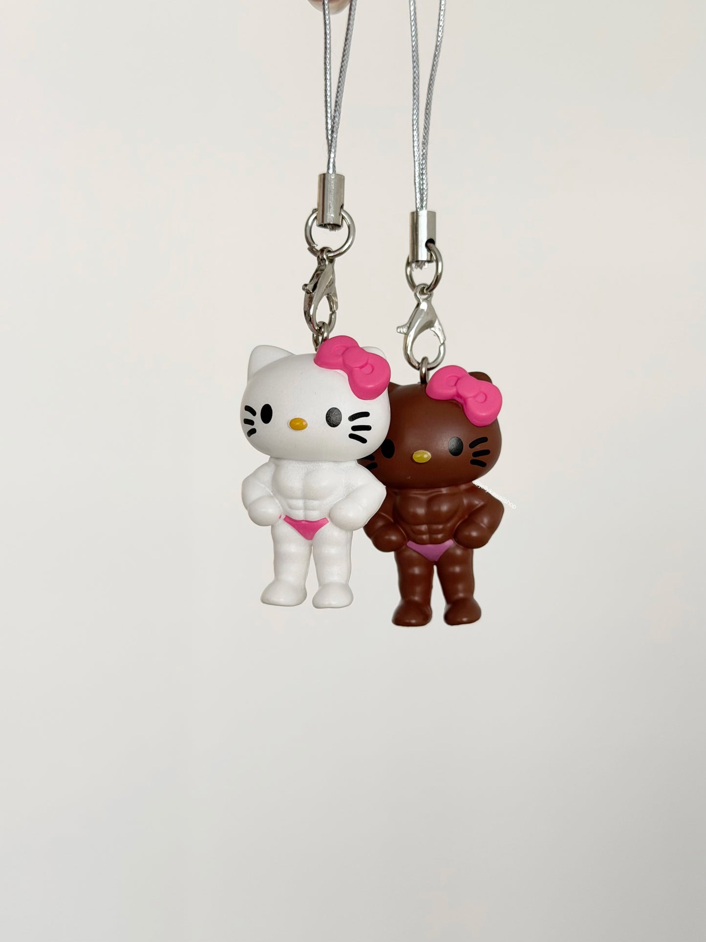 Hello Kitty Muscle Shaped Keychain