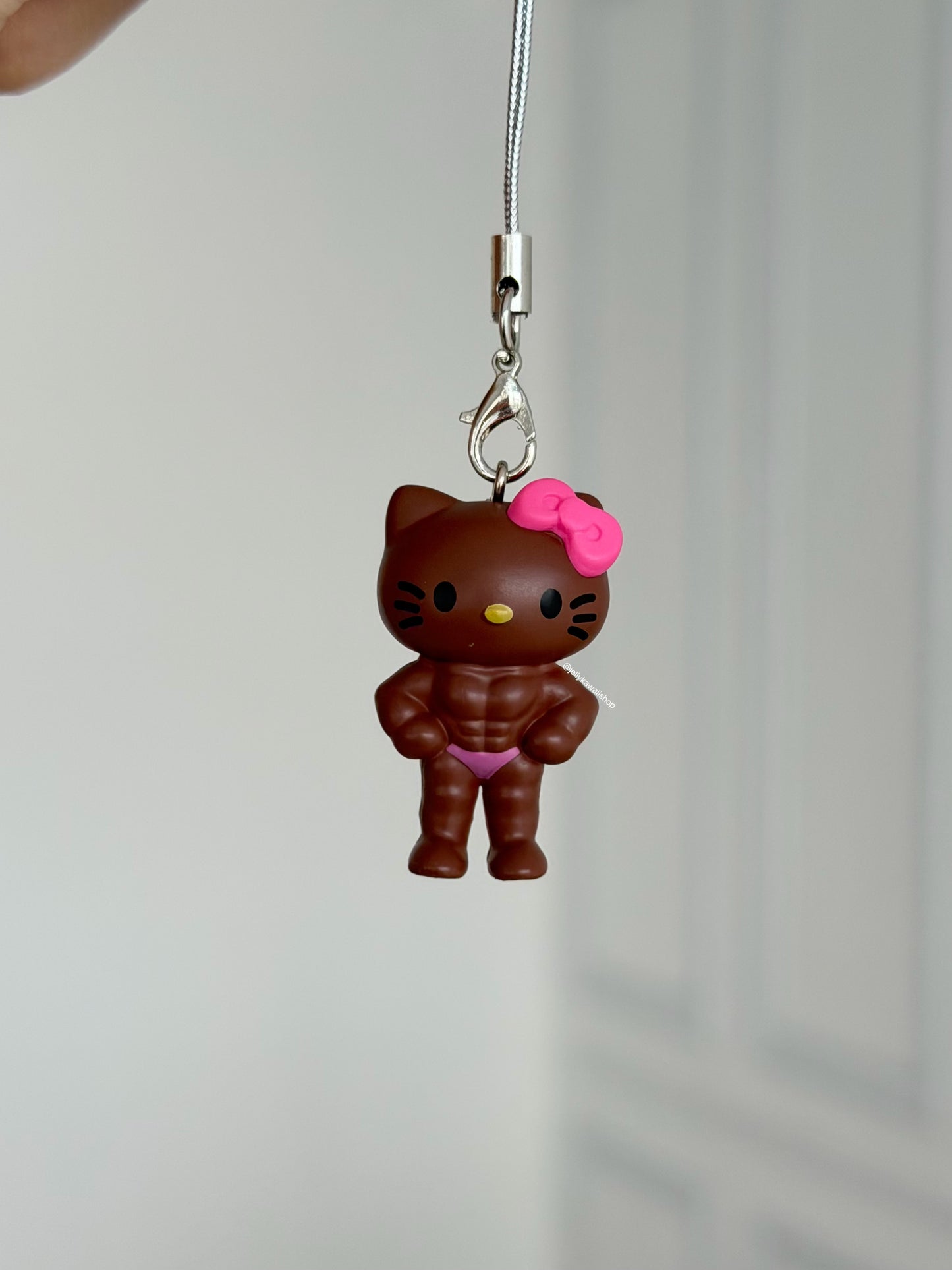 Hello Kitty Muscle Shaped Keychain