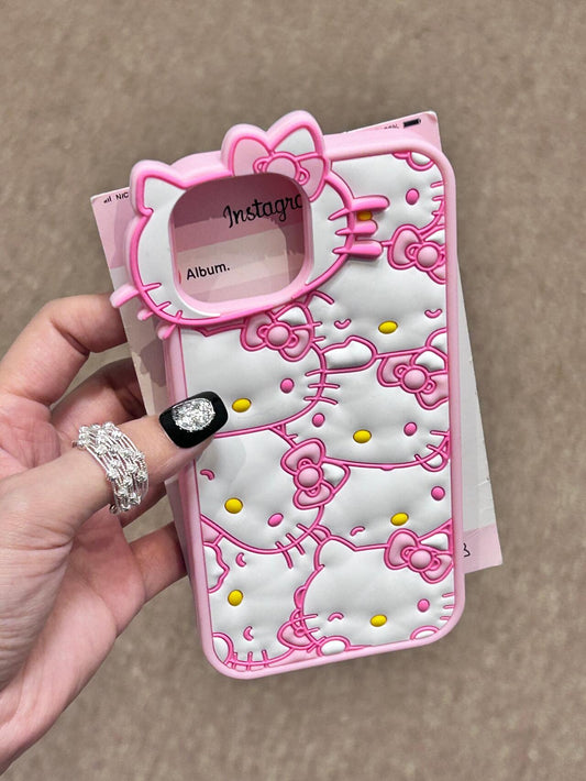 Pink Hellokitty Shaped lens Cute Kawaii Phone Case