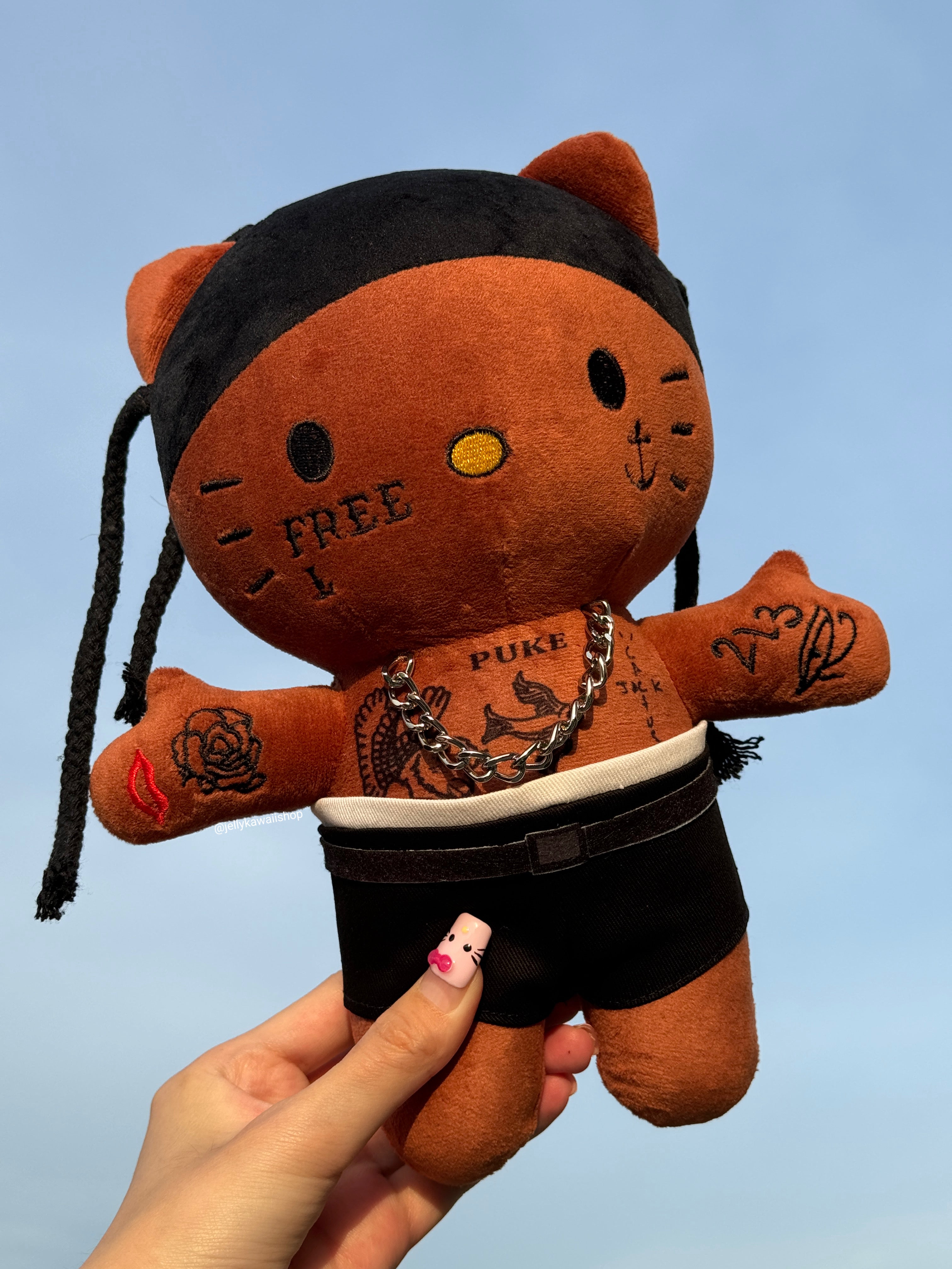 Hello Kitty x Travis Scott Funny Plush Toys Creative Gift jellykawaii