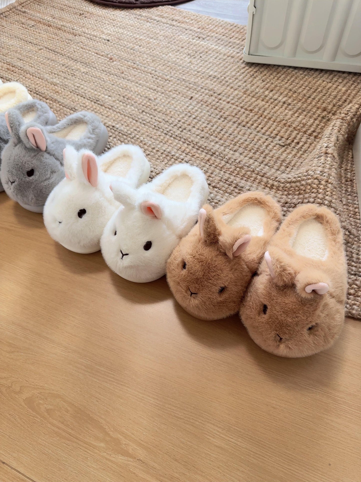 Girly Cute Plush Rabbit Bunny Slippers