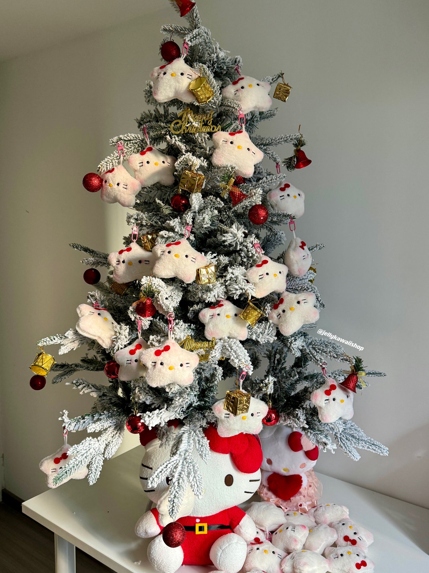 Sanrio Hellokitty Star Ornaments Pentagram Plushie Keychain Christmas Tree Decoration