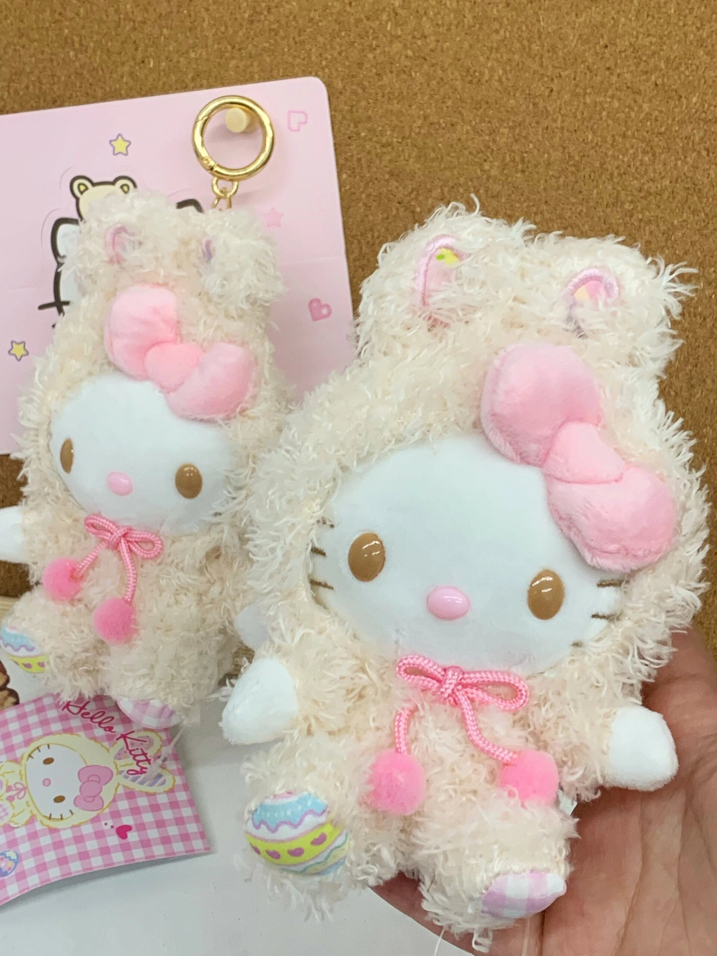 Rabbit Hellokitty Easter Bunny Kawaii  Plush Keychain