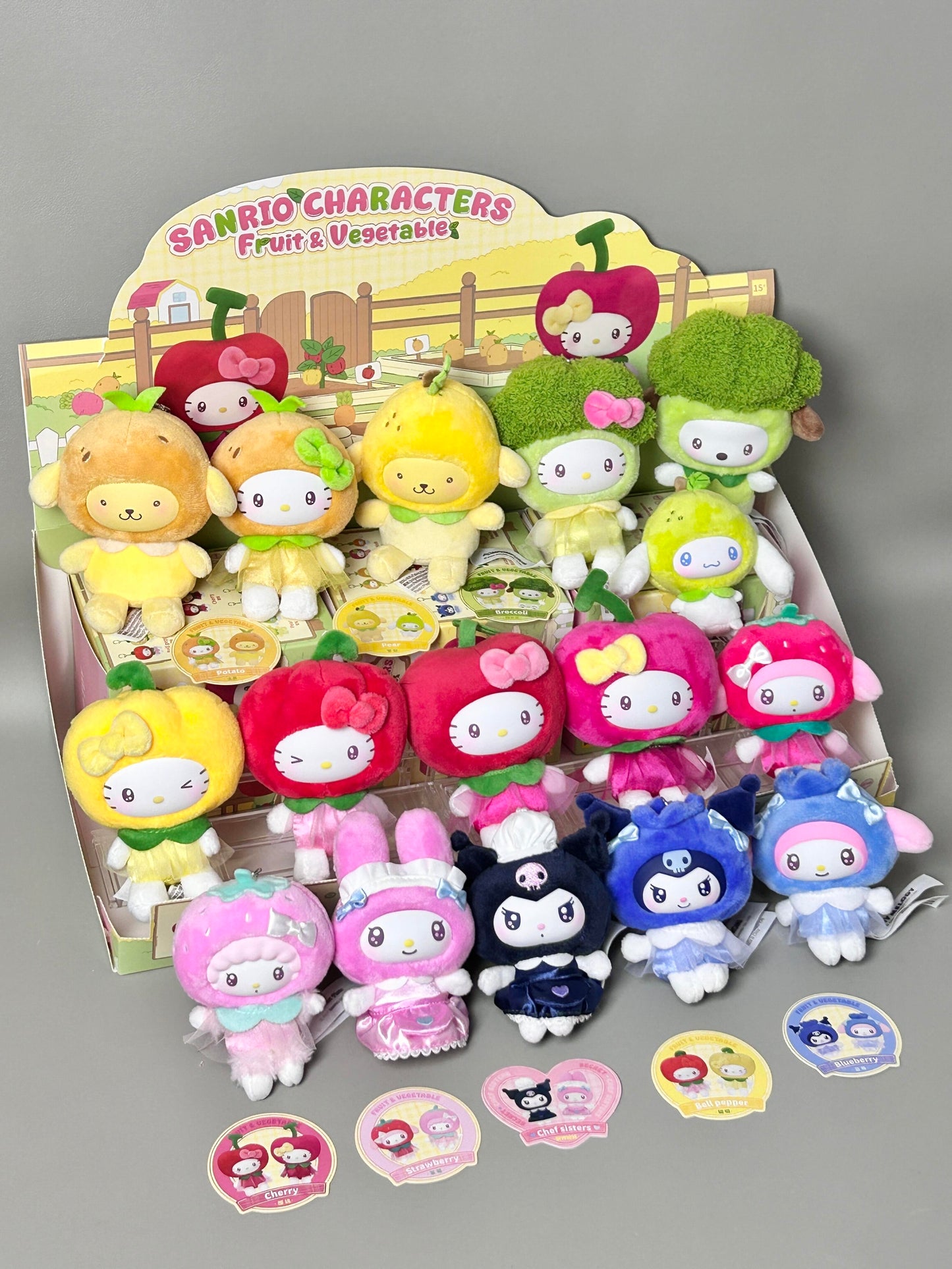 Sanrio Fruit Vegetable Mini Series Plush Pendant Blind Box Pendant Doll Gift