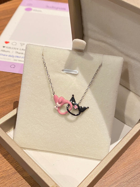 Kuromi and Mymelody Necklaces Couples Necklaces Friendship Necklace