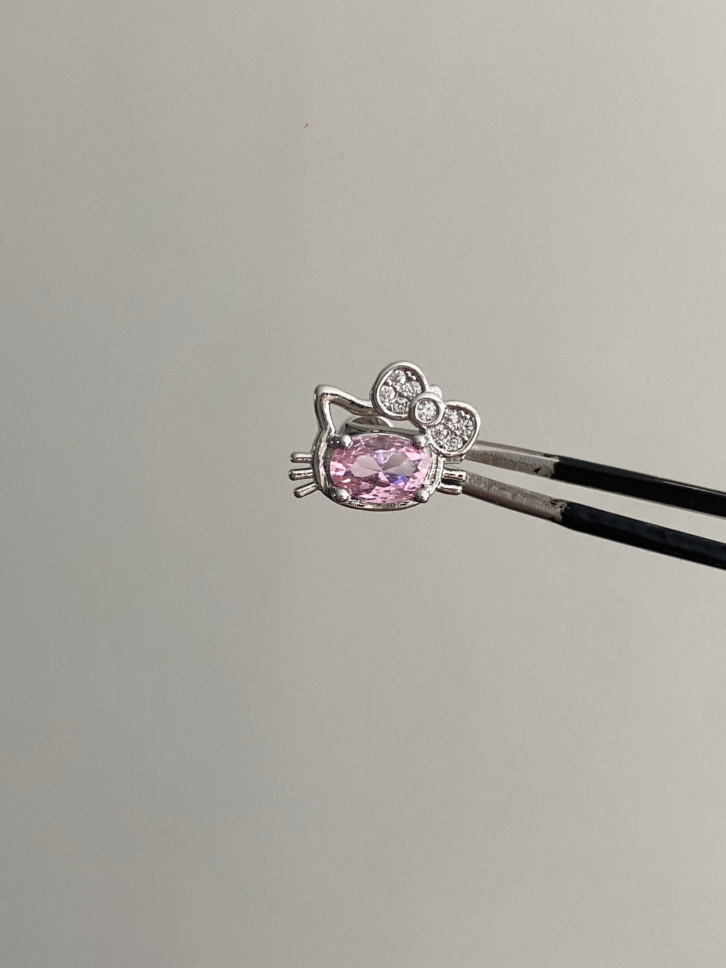 Hellokitty Earrings Rhinestone Cute Titanium earrings