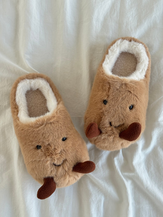 Potato Jellycat Fuzzy Scuff Slippers Soft Comfy Memory Foam Non-slip Indoor House Shoes
