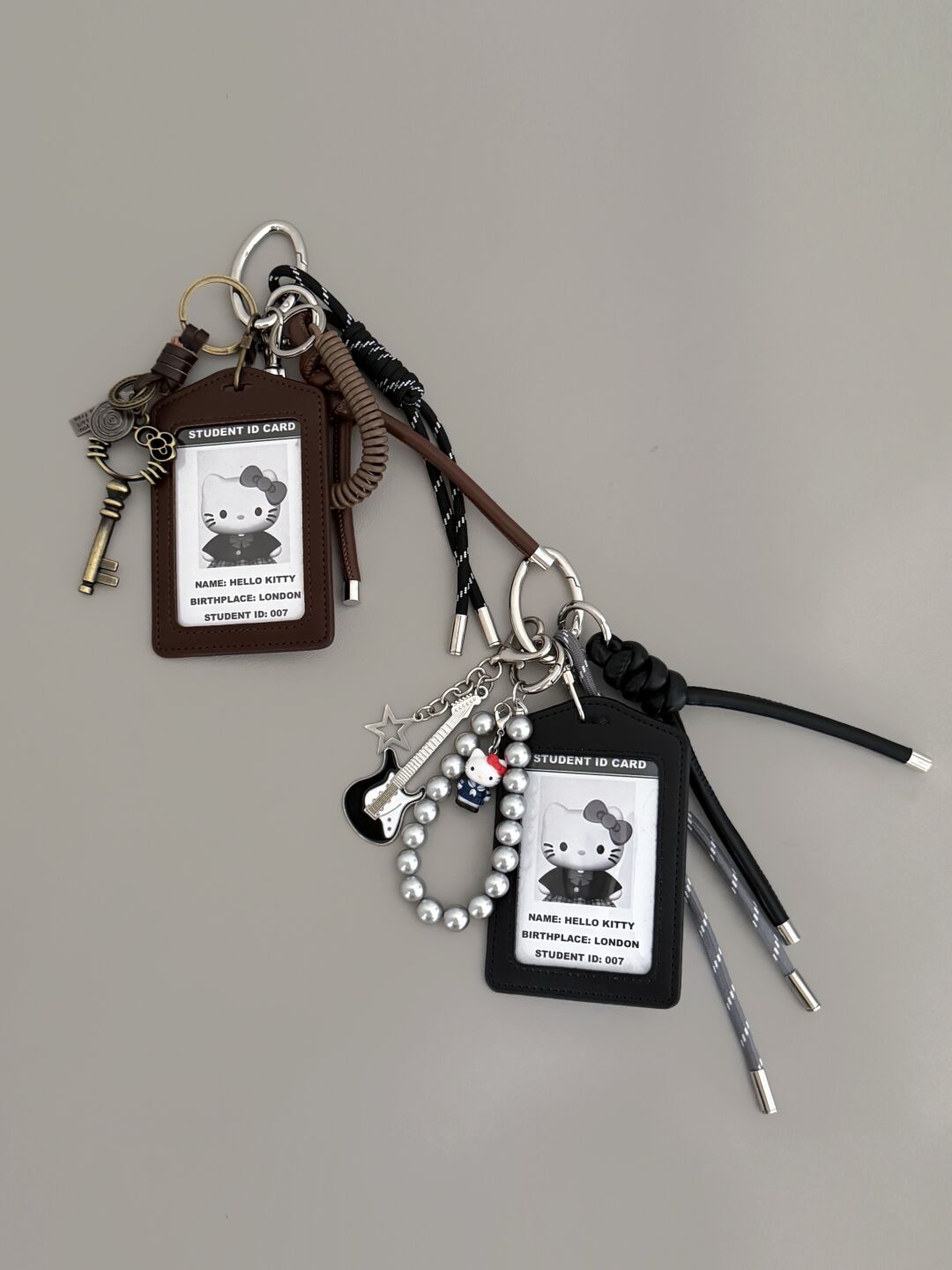 Hellokitty ID Photo Handmade Bag Charm Handbag Chains Decoration for Women Pendant Accessories for Purse Designer Shoulder Bag