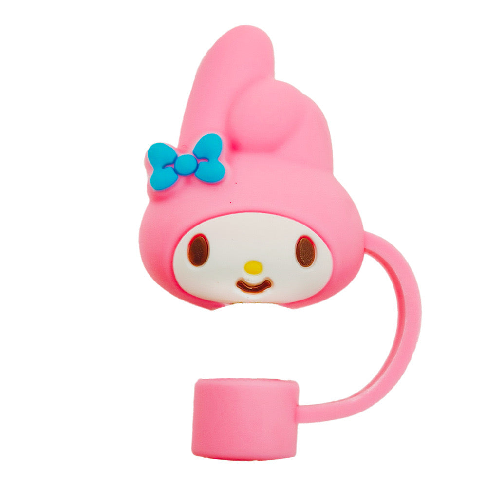 Sanrio Straw Covers Cap Toppers Compatible with Stanley Tumbler Reusable Cute Silicone Tips Lids Protectors Cups Accessories