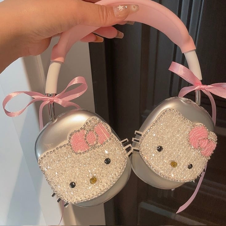 Hellokitty Rhinestone Case Cover for AirPods Max Headphones