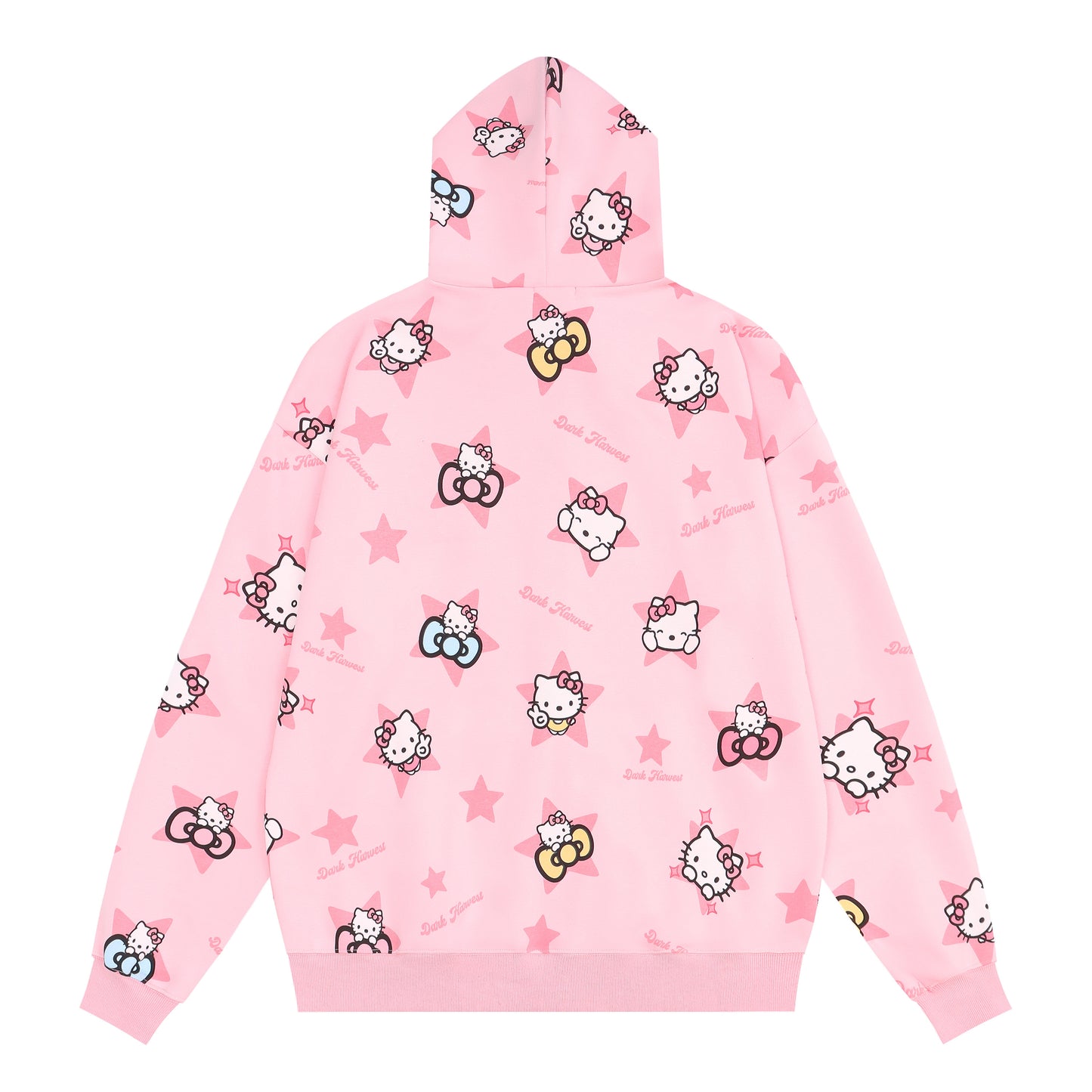 Hellokitty Hoodies Jacket Oversized Sweatshirts Casual Zip Up Y2K Hoodie with Pocket