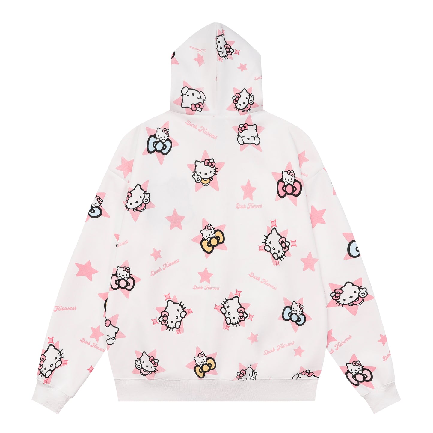 Hellokitty Hoodies Jacket Oversized Sweatshirts Casual Zip Up Y2K Hoodie with Pocket