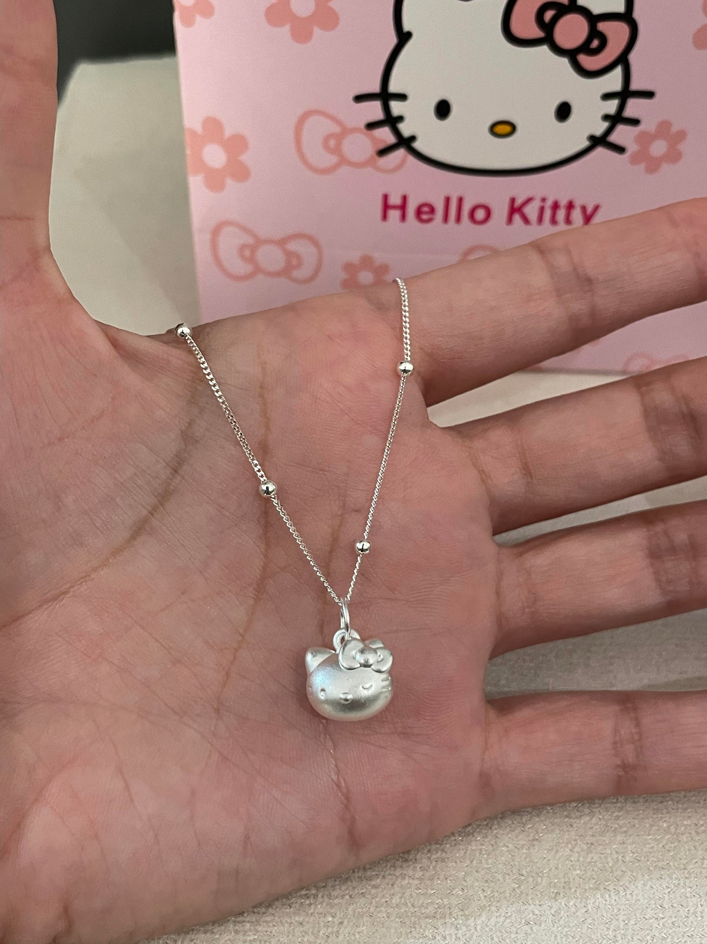 Hello kitty Pendant Necklace for Women Silver Jewelry