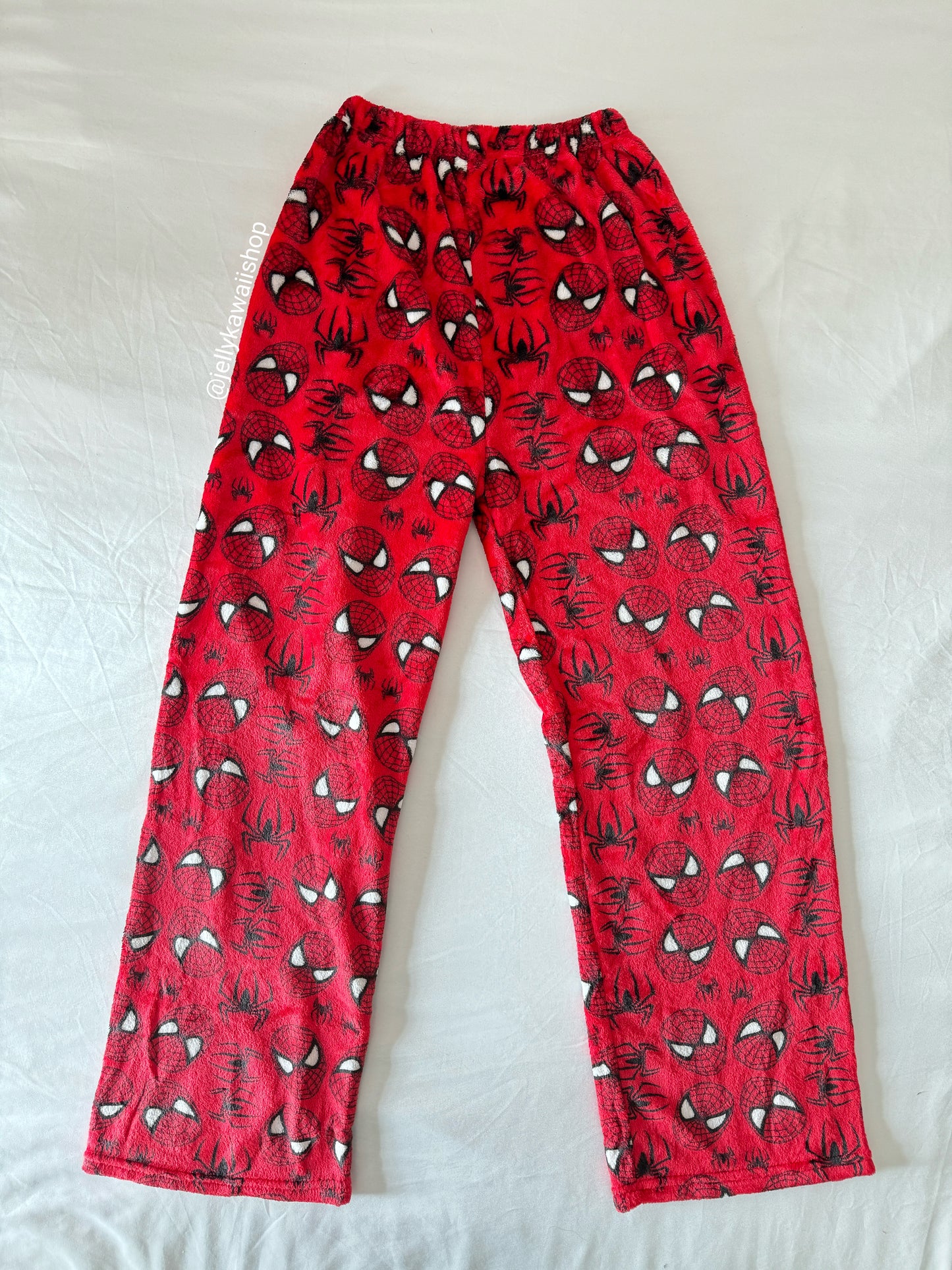 Hellokitty Spiderman Plush Pajama Pants Soft Fluffy Fleece Warm Pjs Bottoms Sleepwear Comfy Fuzzy Lounge Pants