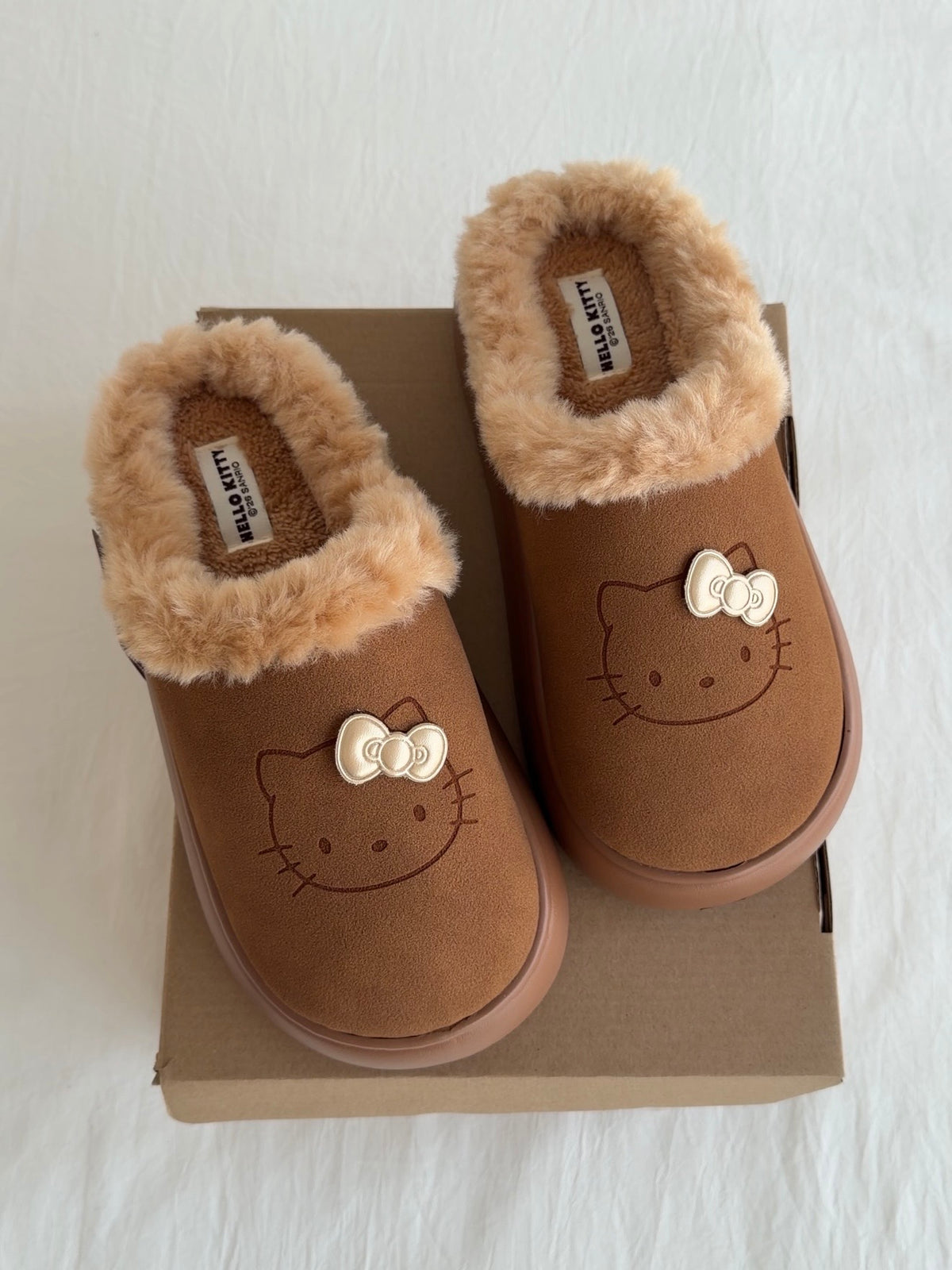 Hello Kitty Chunky Mules Fuzzy Slipper Snow Boots