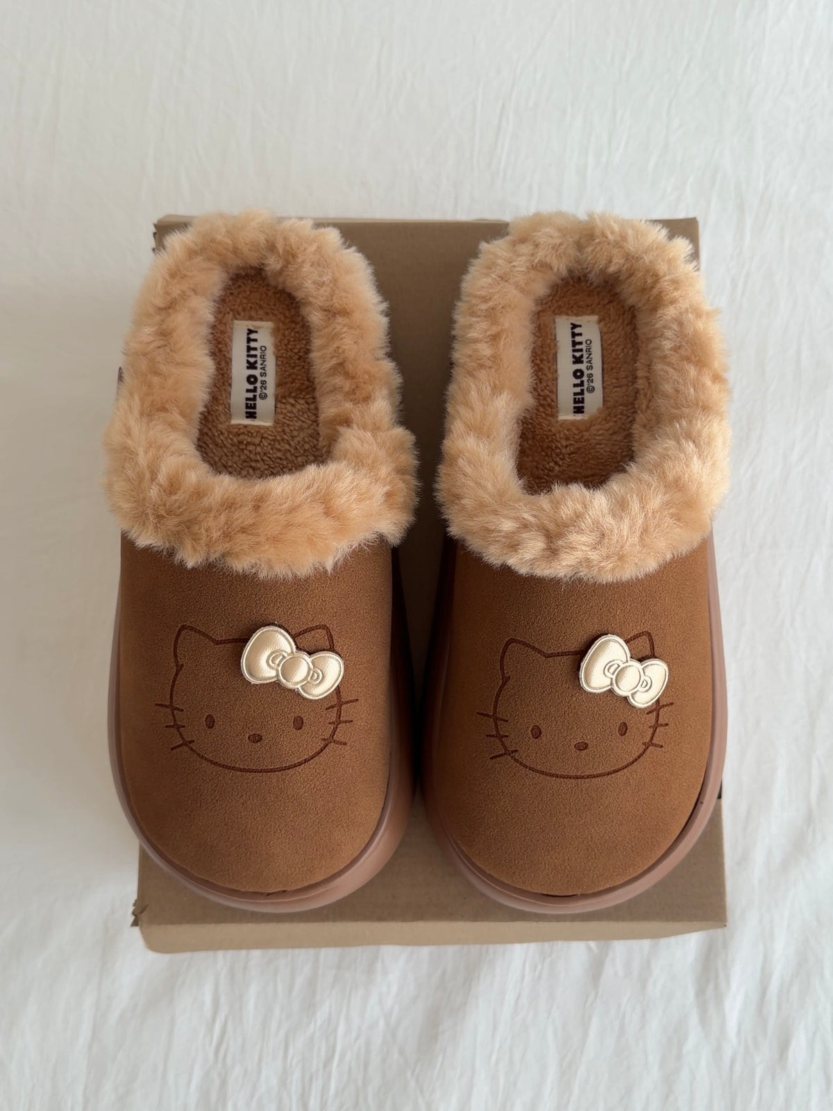 Hello Kitty Chunky Mules Fuzzy Slipper Snow Boots