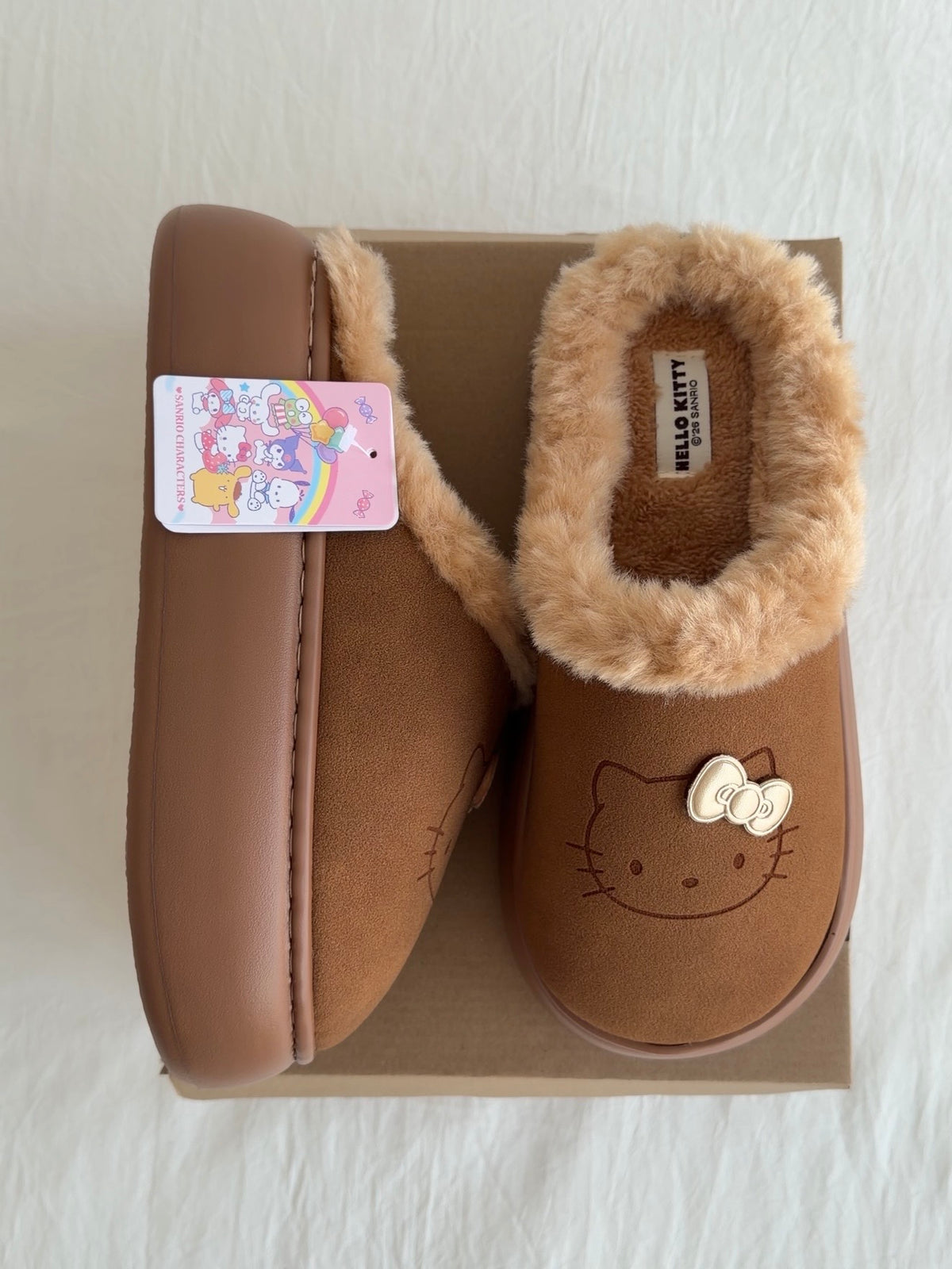 Hello Kitty Chunky Mules Fuzzy Slipper Snow Boots