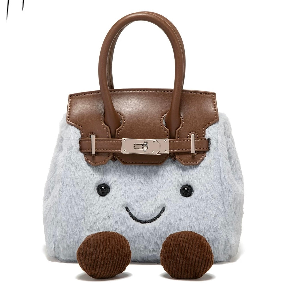 【PRE-BLACK FRIDAY DEALS】Plush Fluffy Bag Handbags Shoulder Bag Top Handle Satchel Tote Work Bag