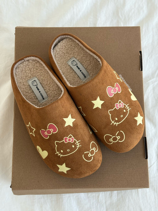 Hellokitty Suede Clogs Mules Cork Footbed Sandals Potato Shoes with Arch Support