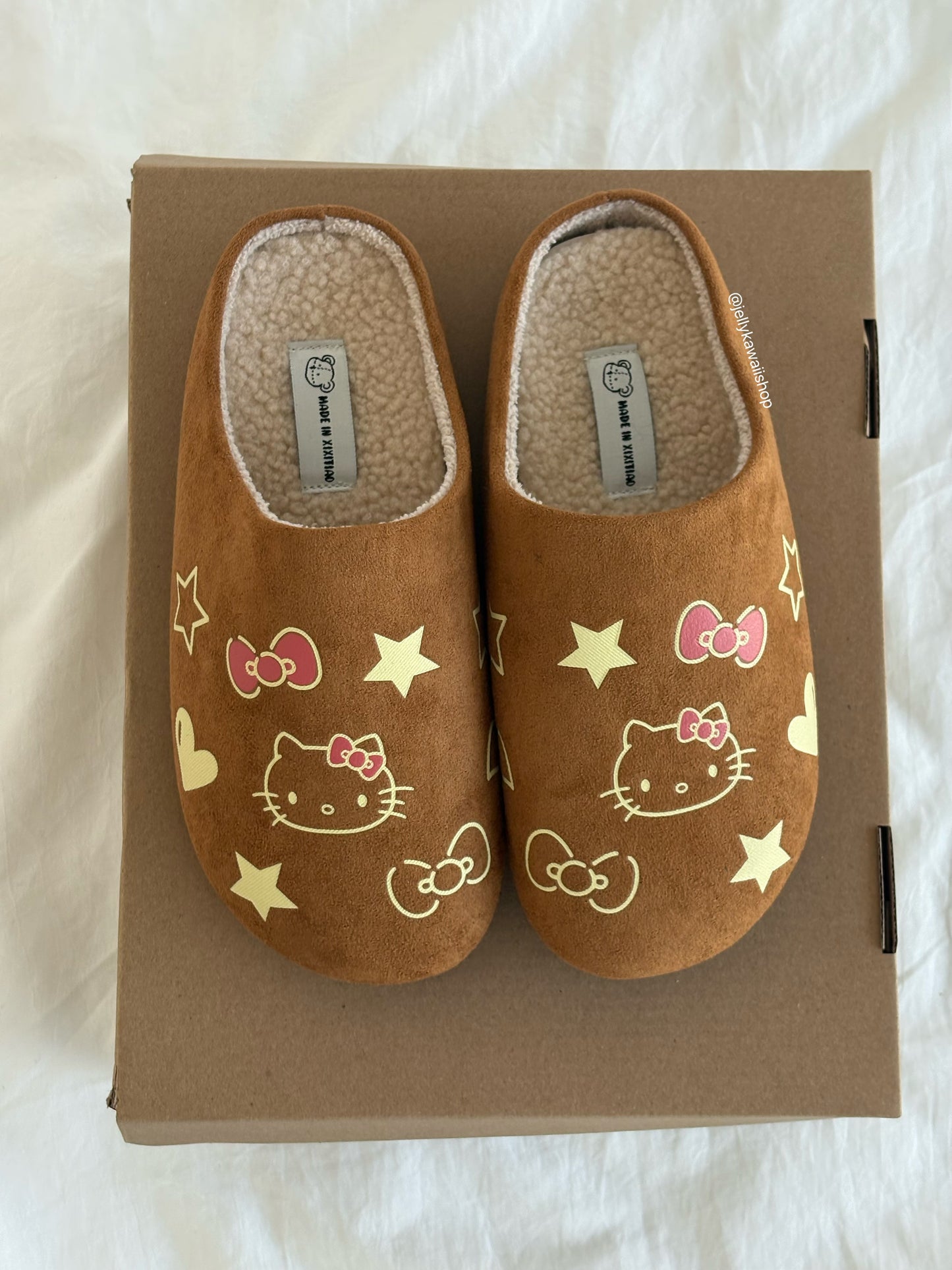 Hellokitty Suede Clogs Mules Cork Footbed Sandals Potato Shoes with Arch Support