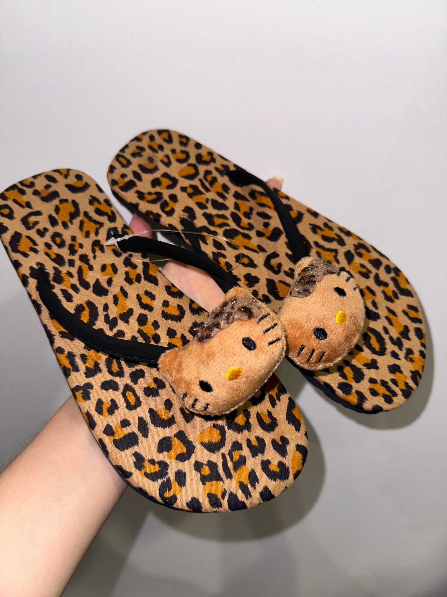 Hellokitty Leopard Print Flip Flops Beach Shoe