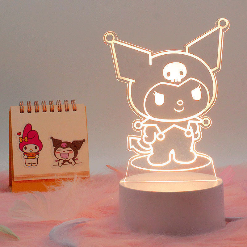 Sanrio 3D LED Optical Illusion Sleep Night Light 3/7 Colors Bedroom Decor Table Lamp Birthday Xmas Gifts