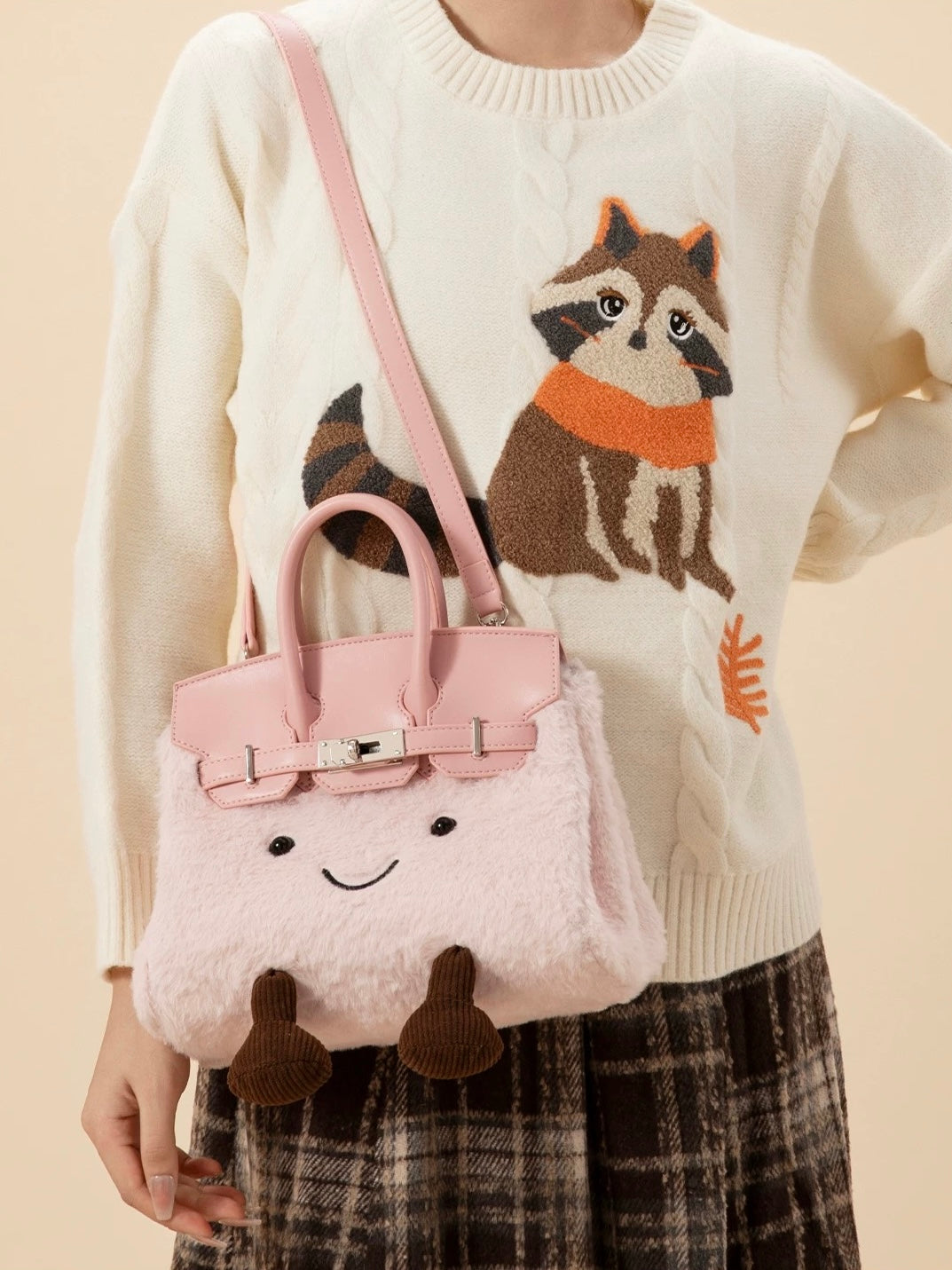 【PRE-BLACK FRIDAY DEALS】Plush Fluffy Bag Handbags Shoulder Bag Top Handle Satchel Tote Work Bag